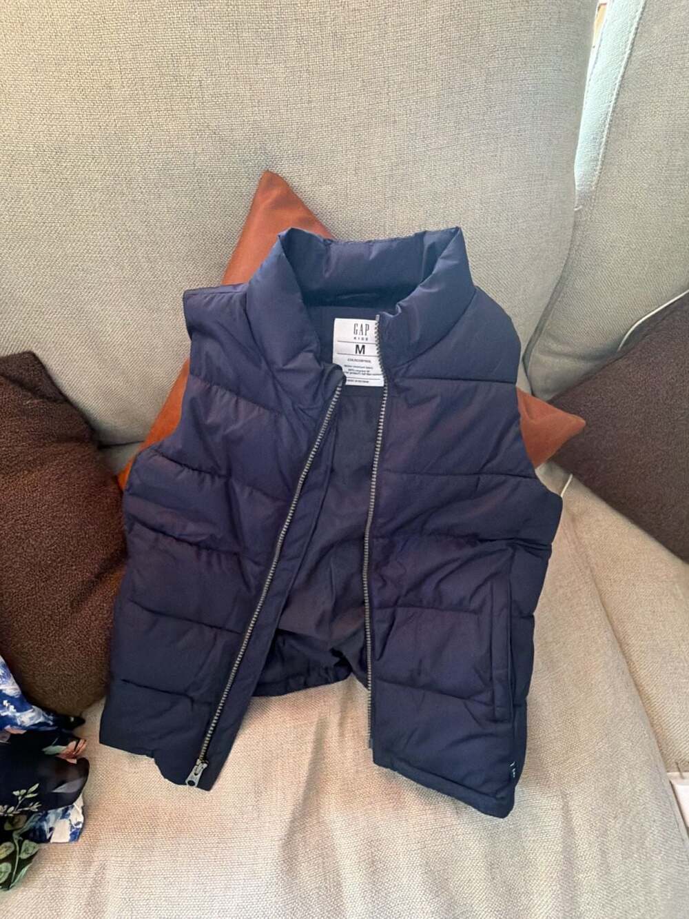 Gap Kids ColdControl Water-Resistant Puffer Vest in Navy Blue